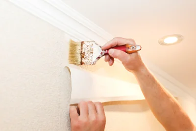 Pose de papier peint à Vioménil — revêtements muraux et toiles de verre